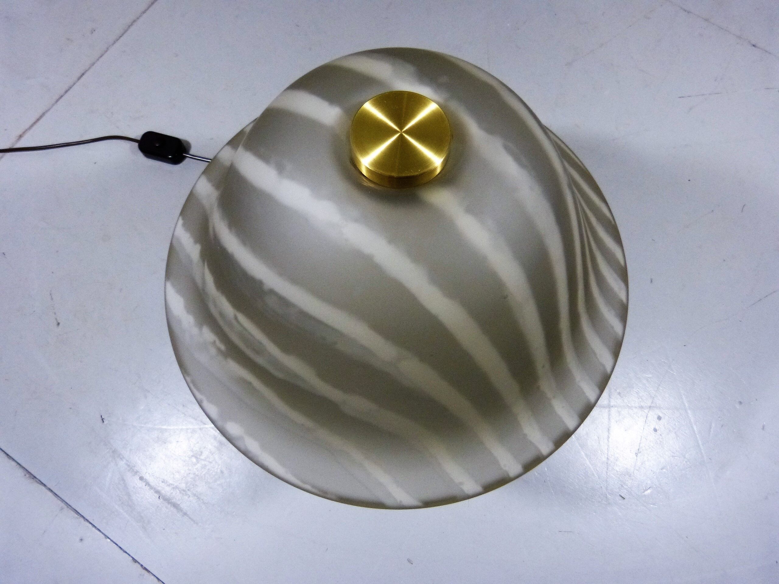 Peill & Putzler glass mushroom table lamp, Germany