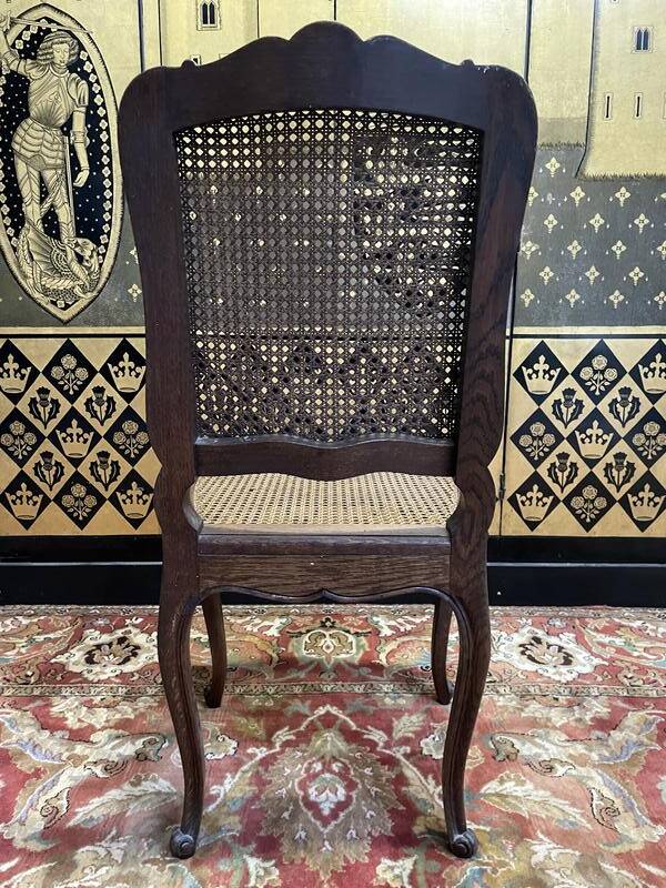 Set of 6 Louis XV style caned chairs in oak