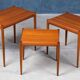 Tables Gigognes en Teck, Danemark, 1960s, Set de 3