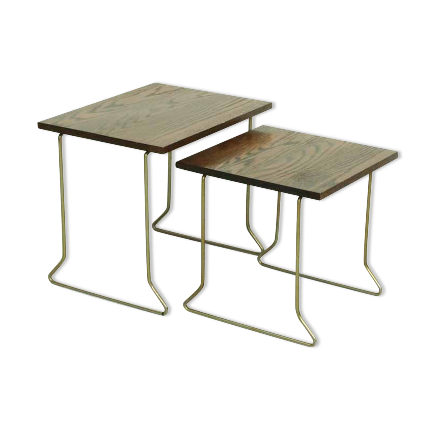 Tables gigognes en bois de teck vintage par Brabantia