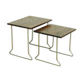 Vintage teak wooden nesting tables by Brabantia
