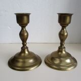 Bougeoirs en laiton - une paire