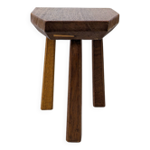 Mid Century Table d'appoint Pouf à fleurs Banque de fleurs Vintage Bois massif Table de chevet Table
