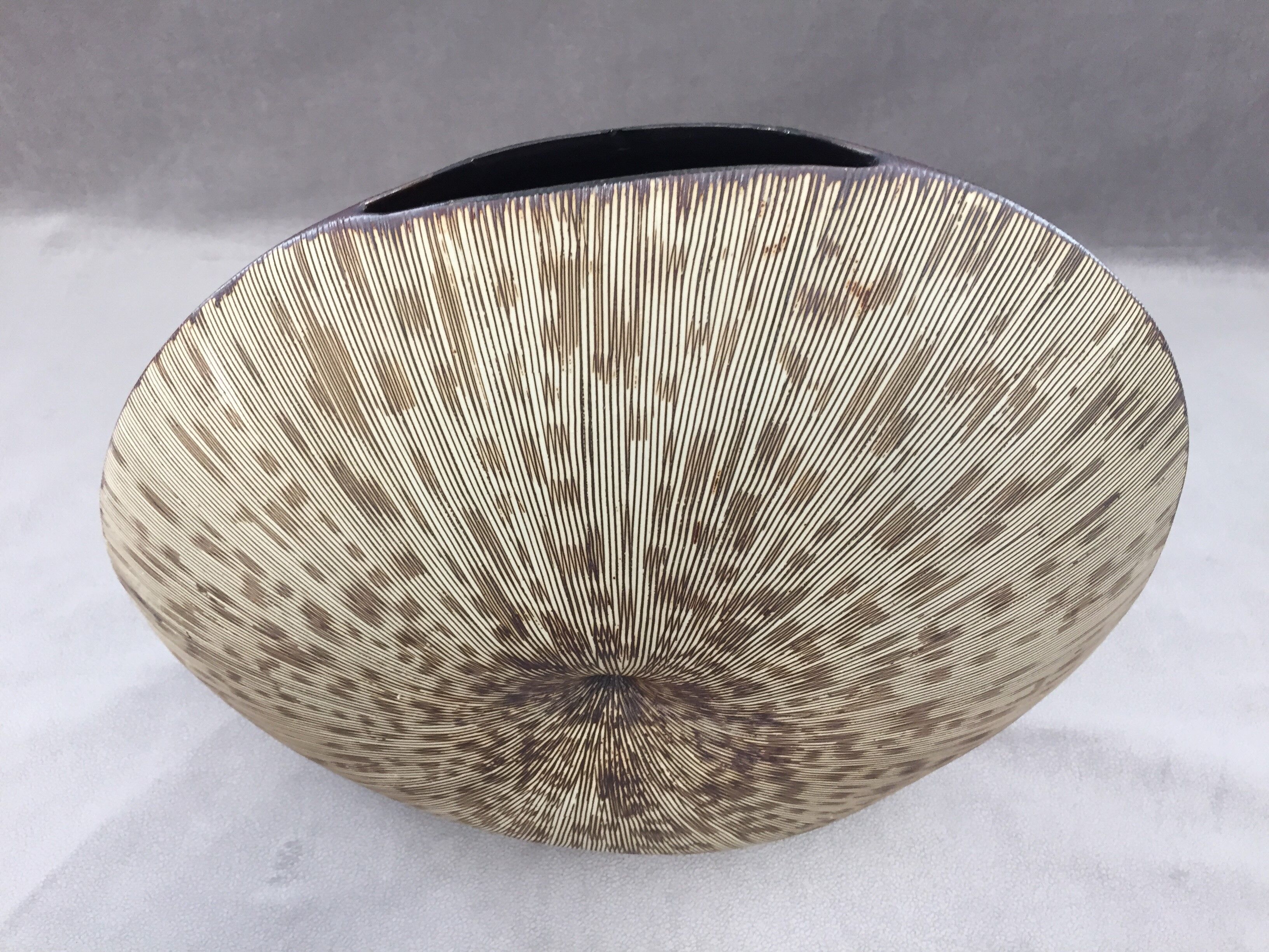 Ceramic vase shell ammonite design art