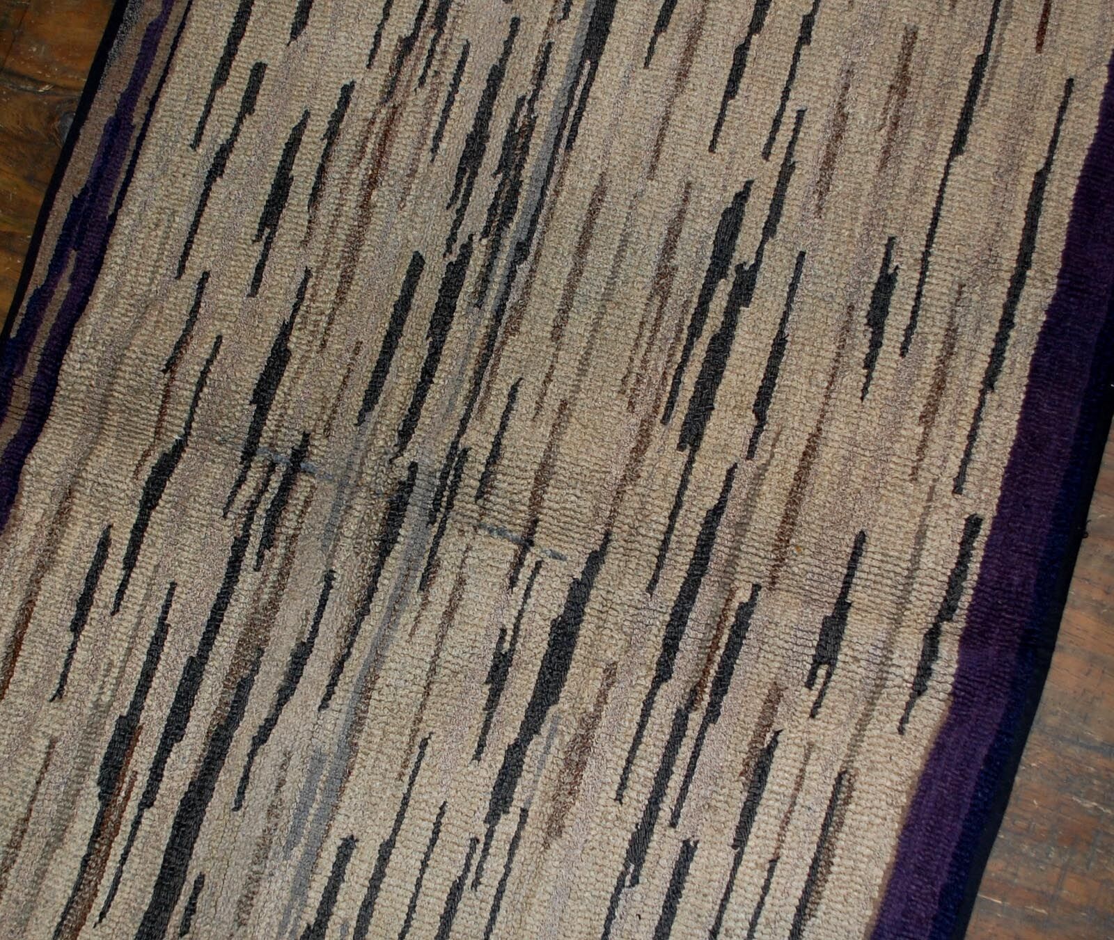 Old American Carpet Hooked handmade 94cm x 158cm 1900s
