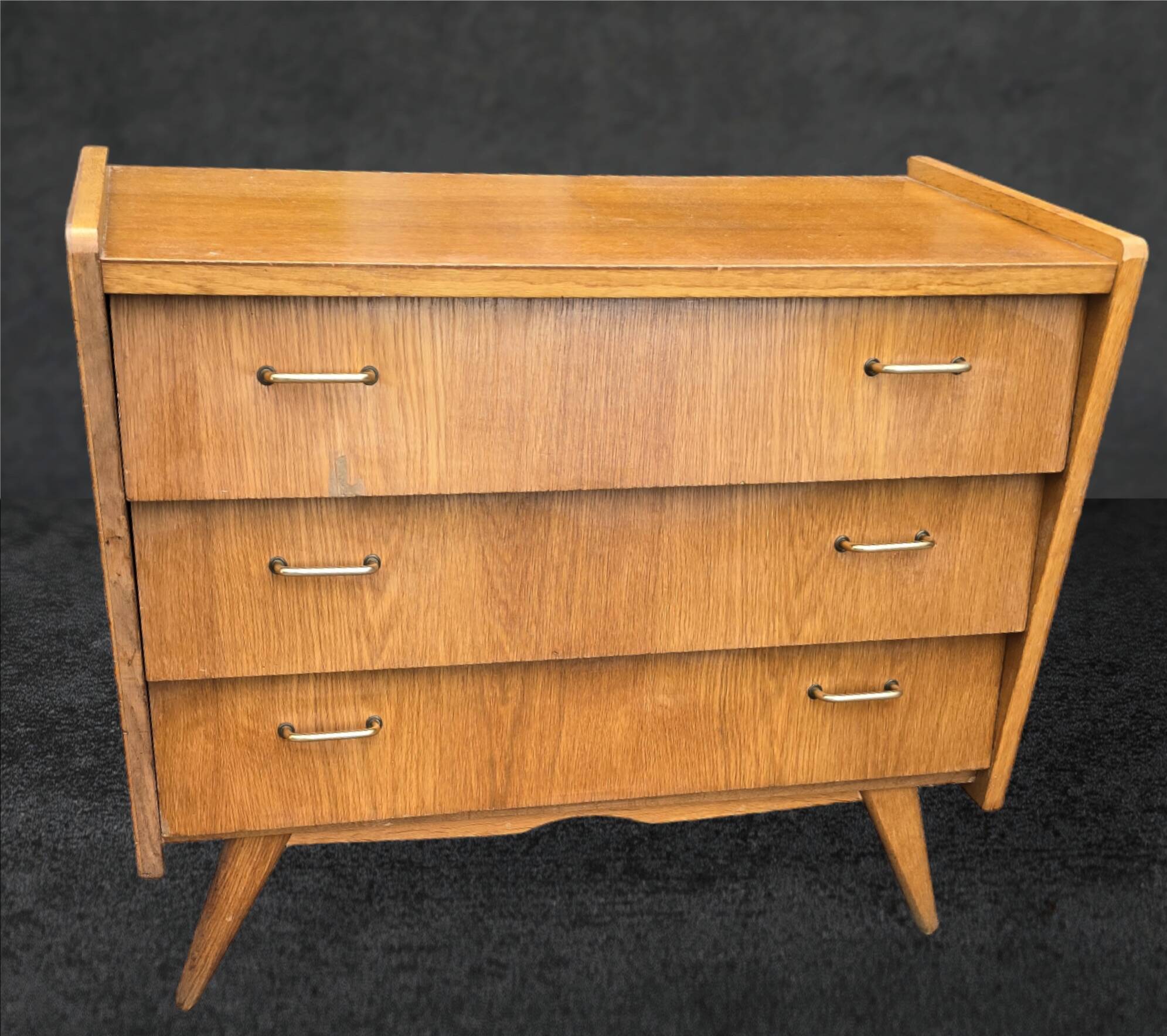 Vintage 60s oak chest of drawers