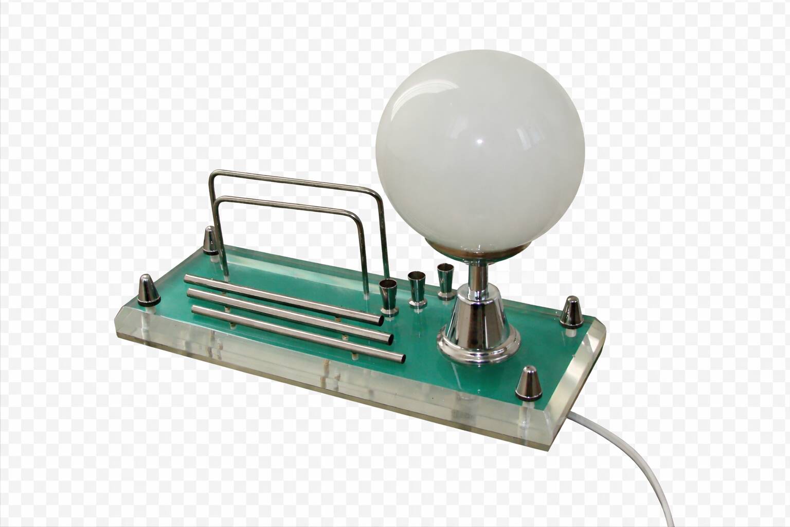 1970s lamp with storage compartment | Acrylic, metal, glass | E14 | Vintage