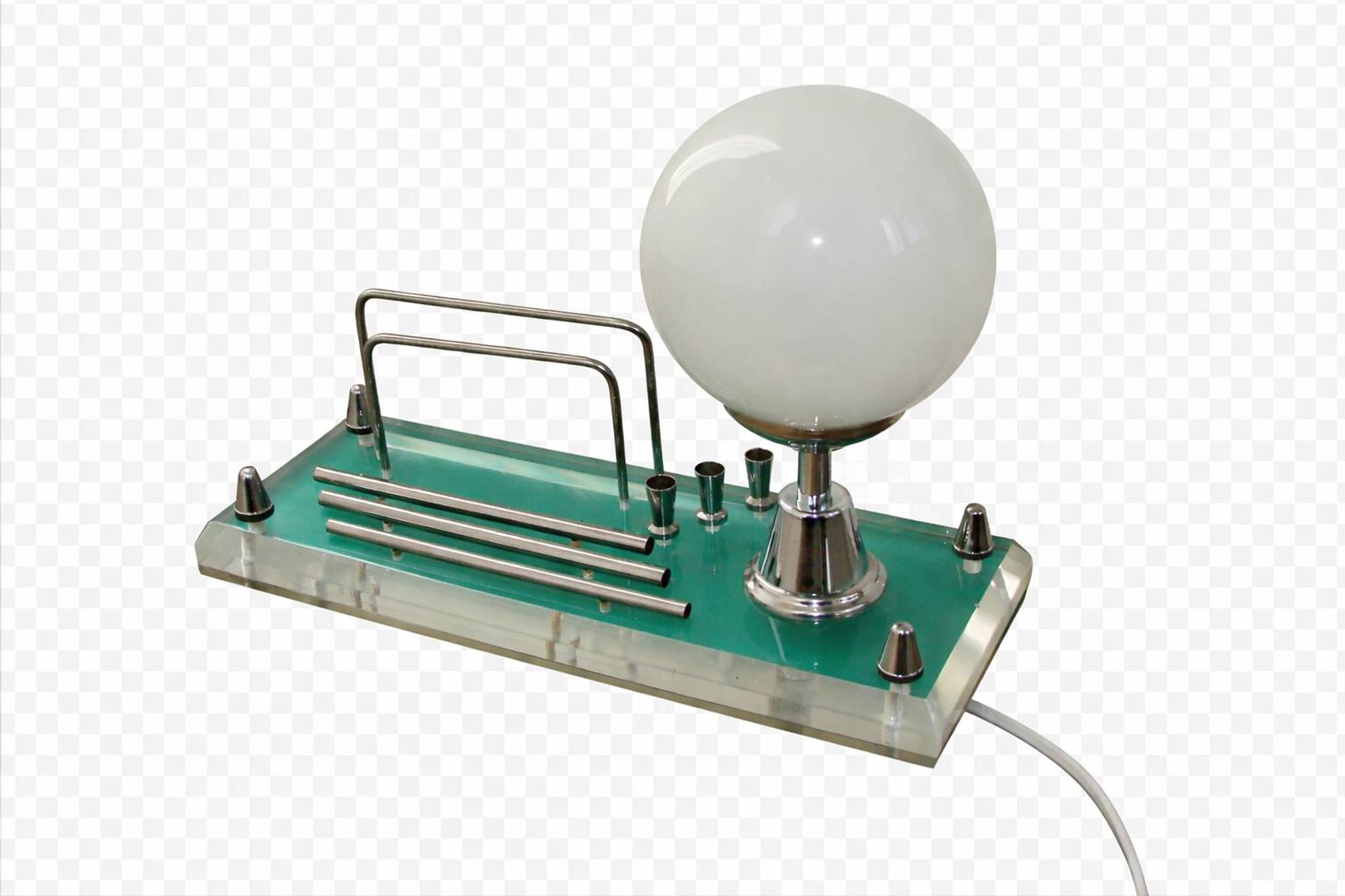 1970s lamp with storage compartment | Acrylic, metal, glass | E14 | Vintage