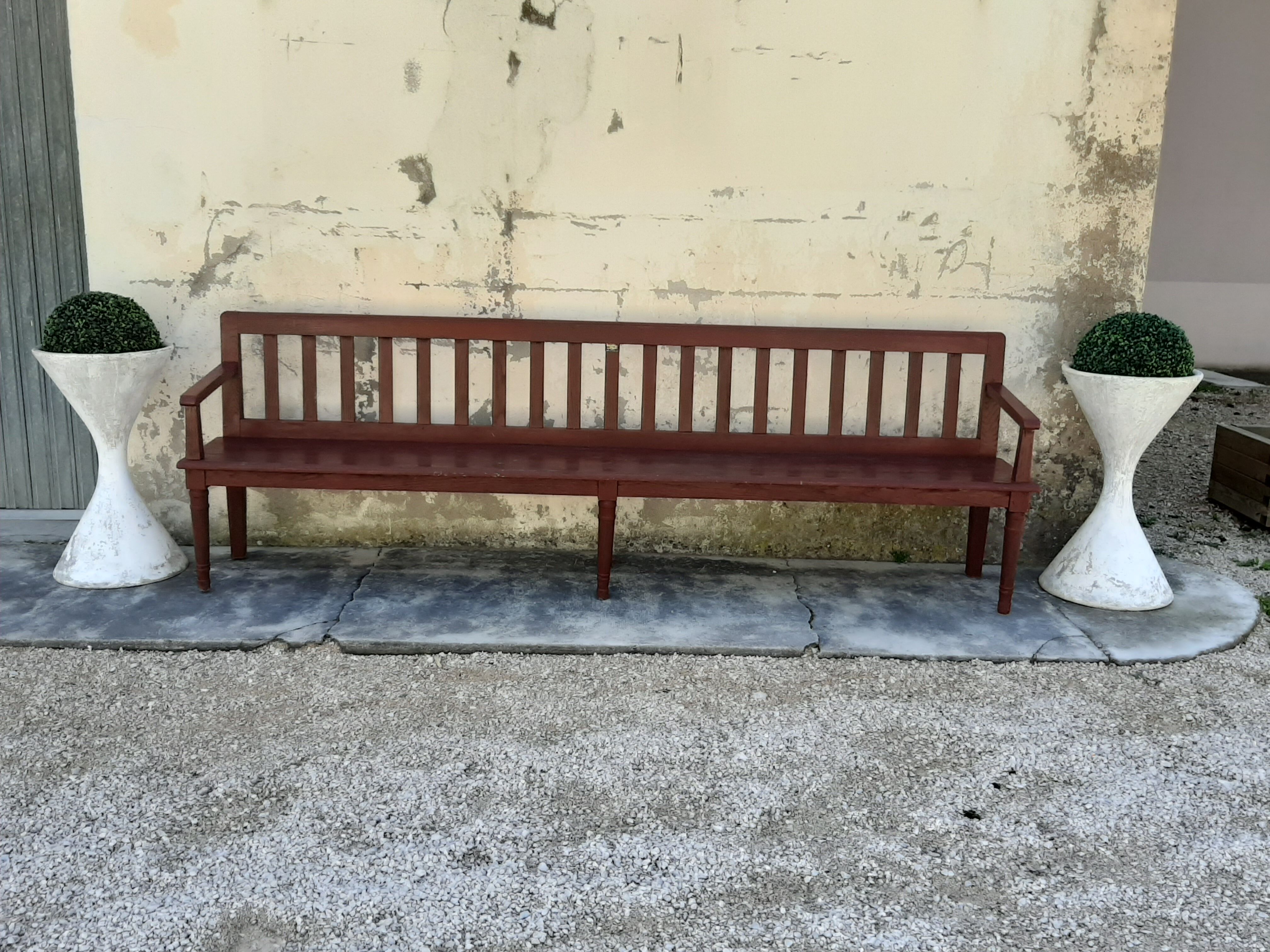 Oak station bench 2m80