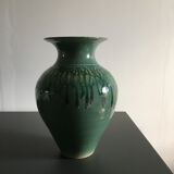 Flamed green vase