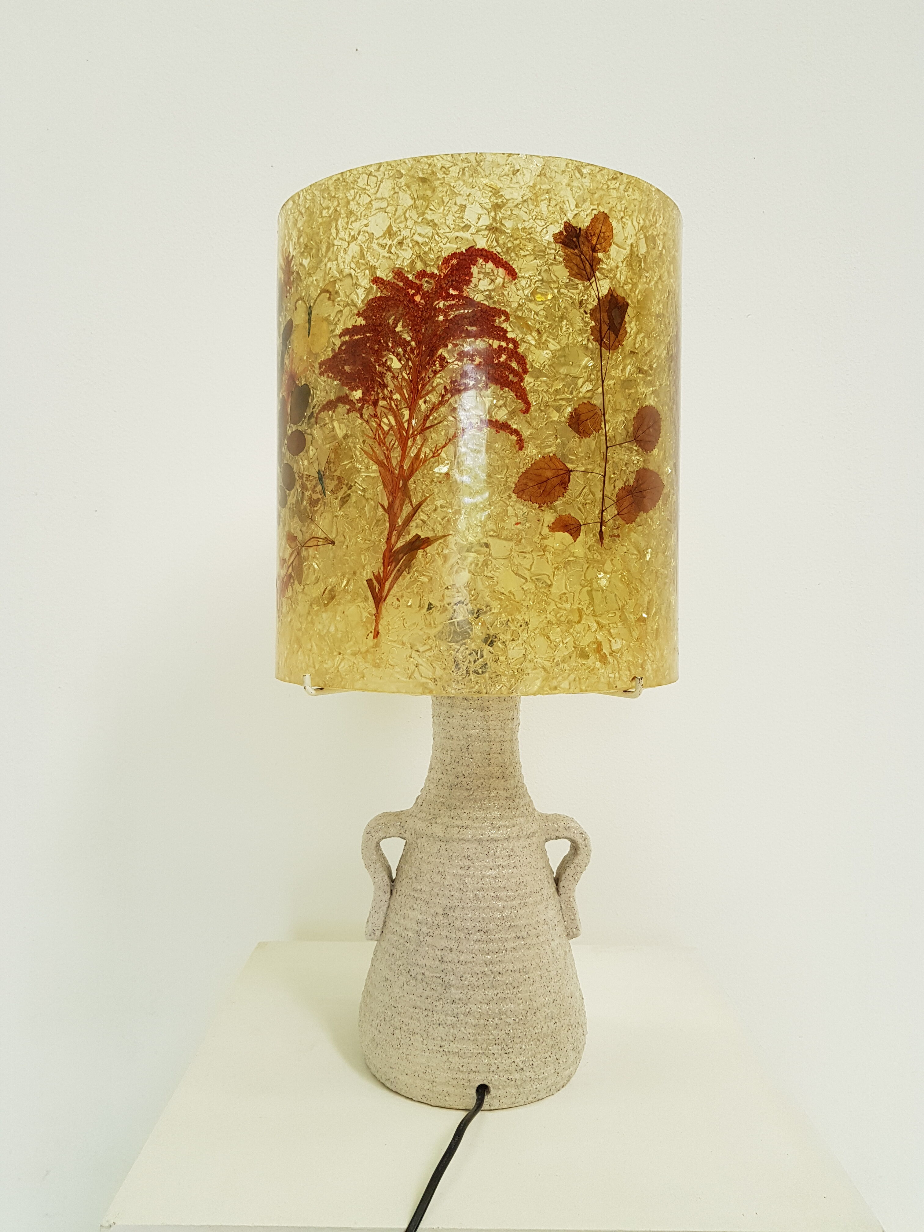 Vintage Accolay lamp in resin and ceramics