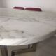Table design marbre 6 chaises 1970