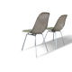 Series of 3 DSX chairs by Charles and Ray Eames in Herman Miller fiber