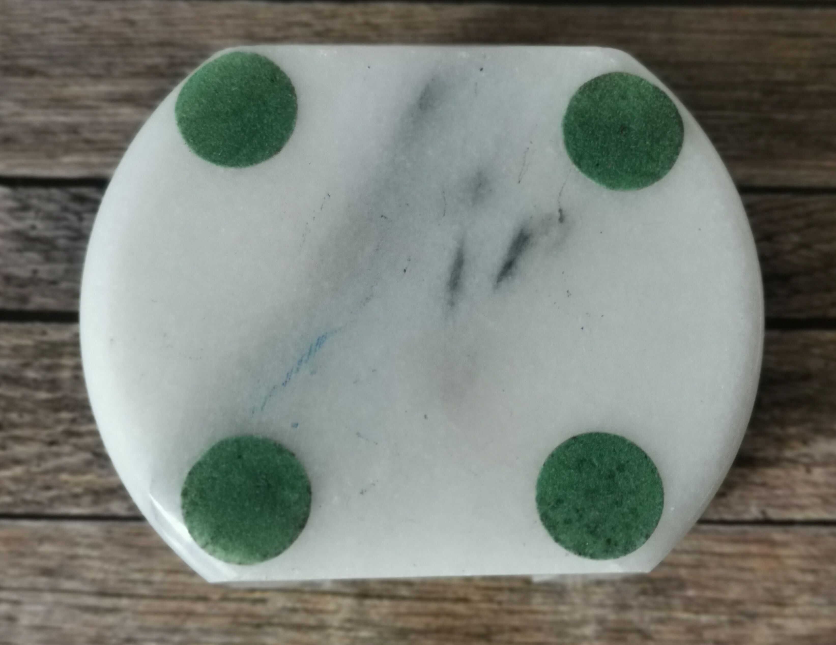 Ashtray and marble under glass