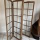 Antique screen in solid oak and glass