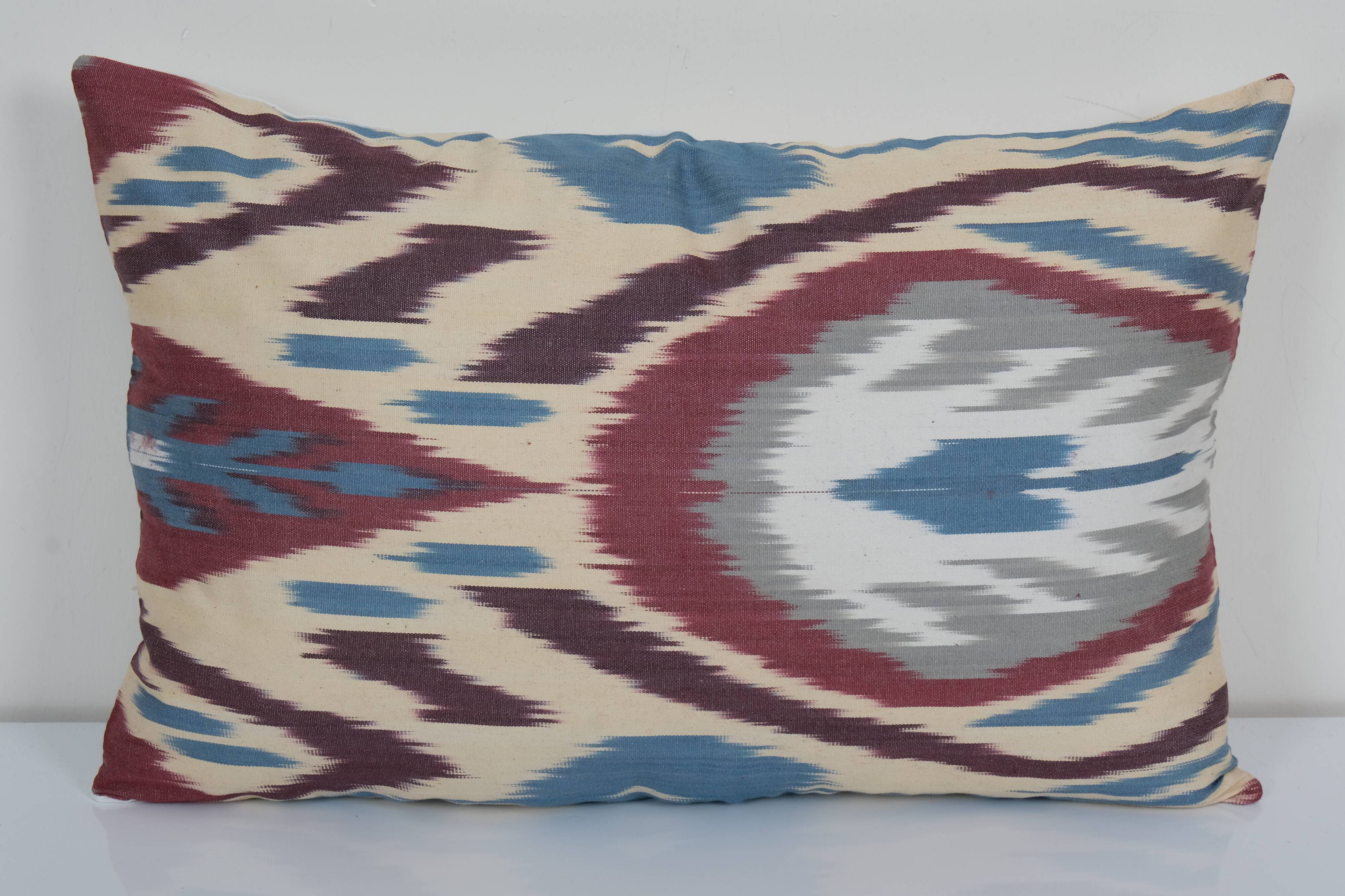 12" x 18" ikat lumbar cushion, decorative throw pillowcase, throw ikat pillow, sofa pillow