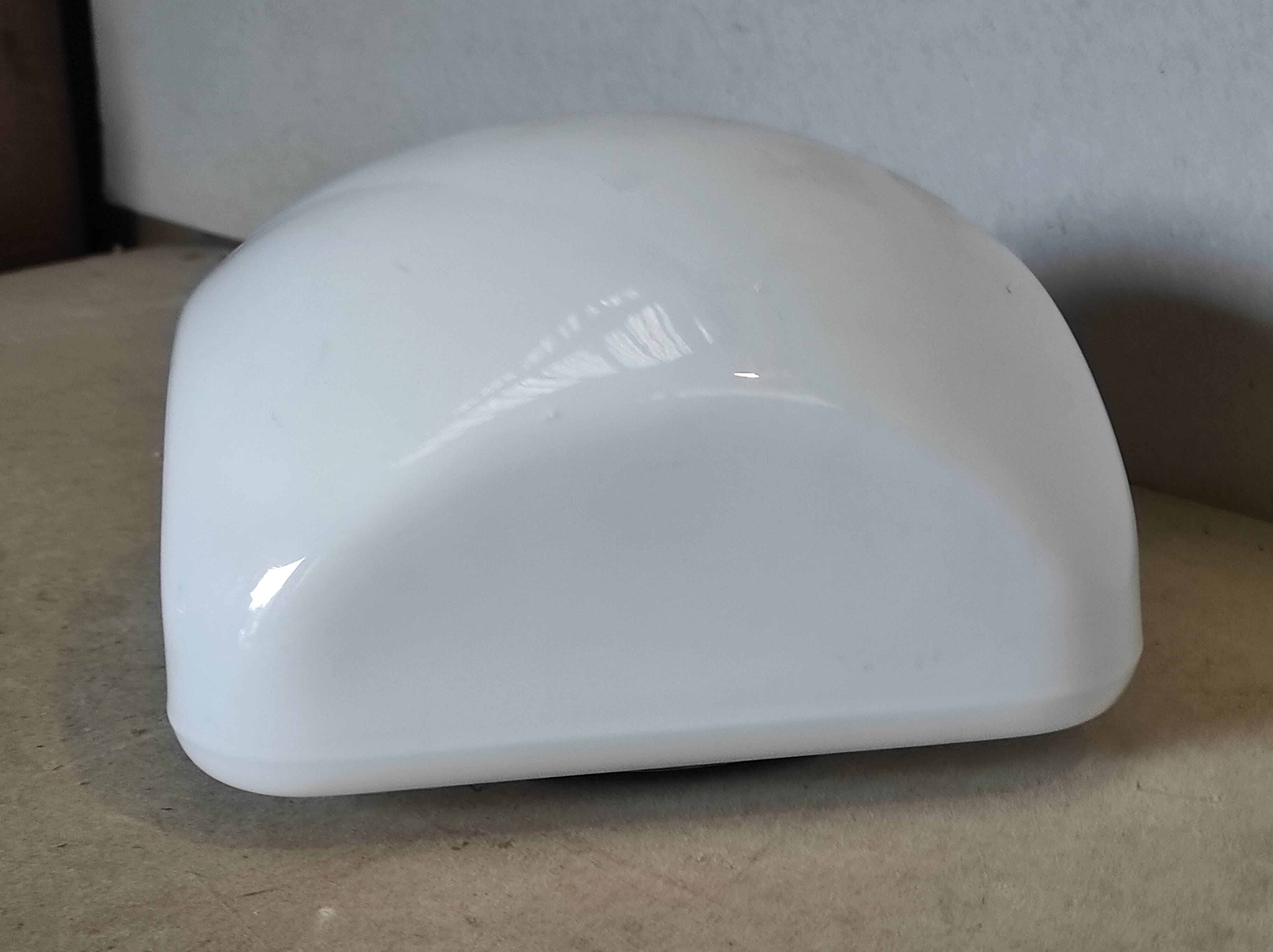 Old ceiling lamp or wall lamp vintage square with white opaline globe 60s