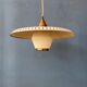Vintage Louis Kalff enamel opaline glass pendant lamp