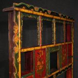 20th century lacquered and painted Chinese headboard