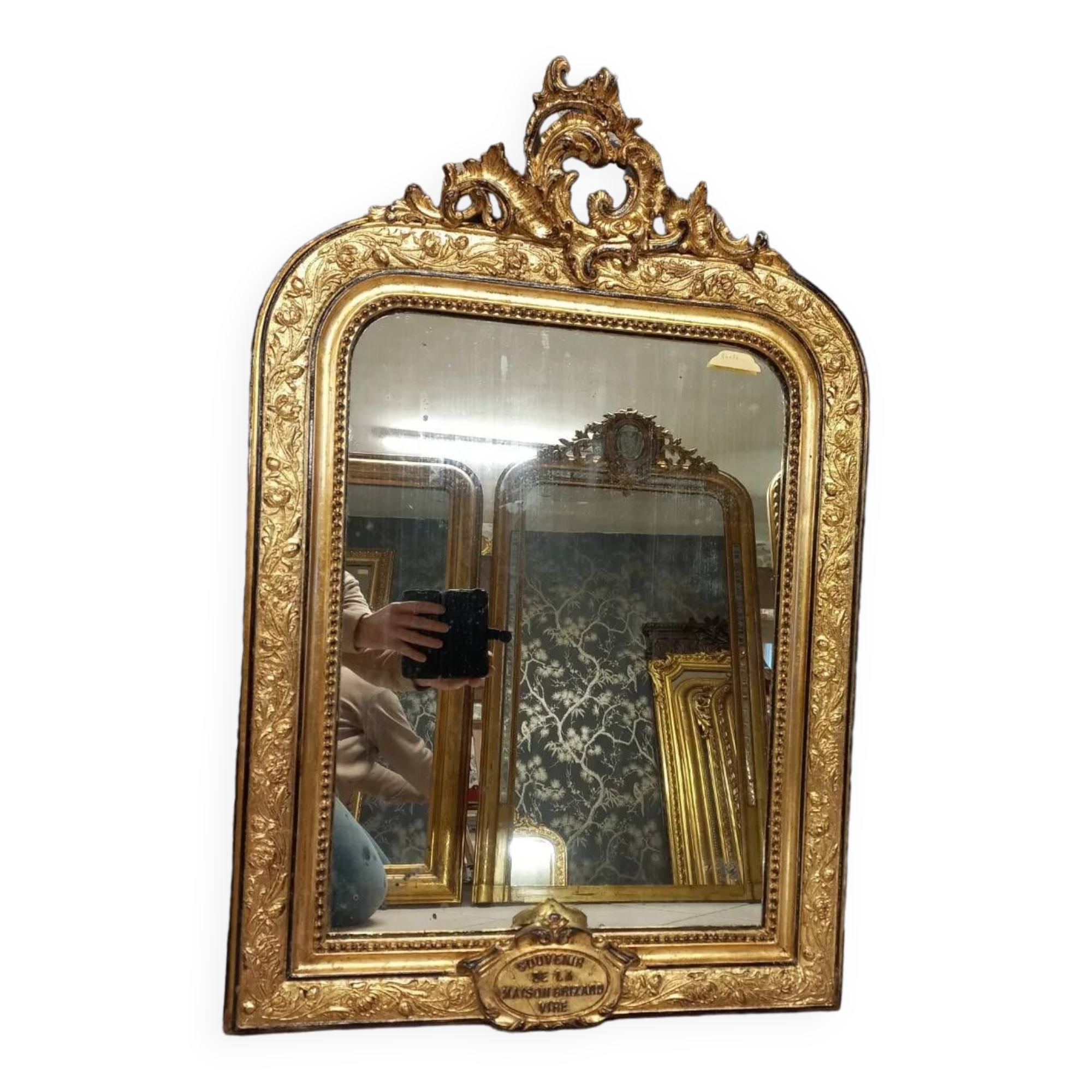 Napoleon III period mirror 84 x 56