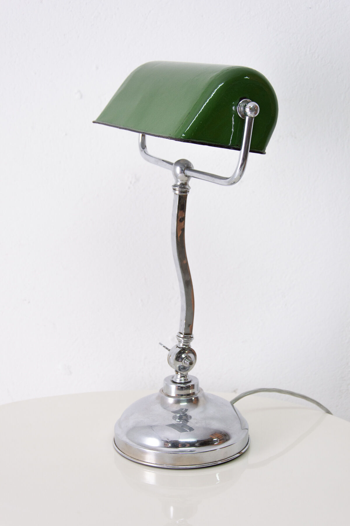 Art Deco adjustable banker lamp, 1930