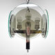 Unique art deco chrome & glass chandelier, 1920's