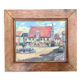 Painting “The main square of Molsheim” - signed R. Loir