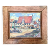 Painting “The main square of Molsheim” - signed R. Loir