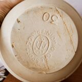 Duo of salad bowls in beige sandstone Digoin