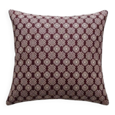Burgundy and beige kachin cushion cover (rida) 30x50 cm