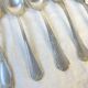 Set of 6 mismatched vintage soup spoons