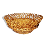 Vintage round wicker basket