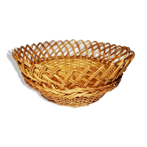 Vintage round wicker basket
