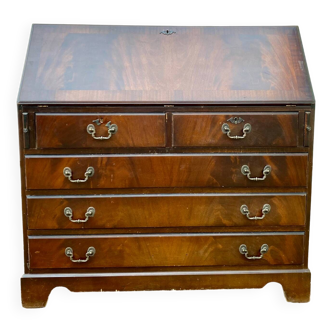 Secretary, chest of drawers, desk, scribe in solid mahogany