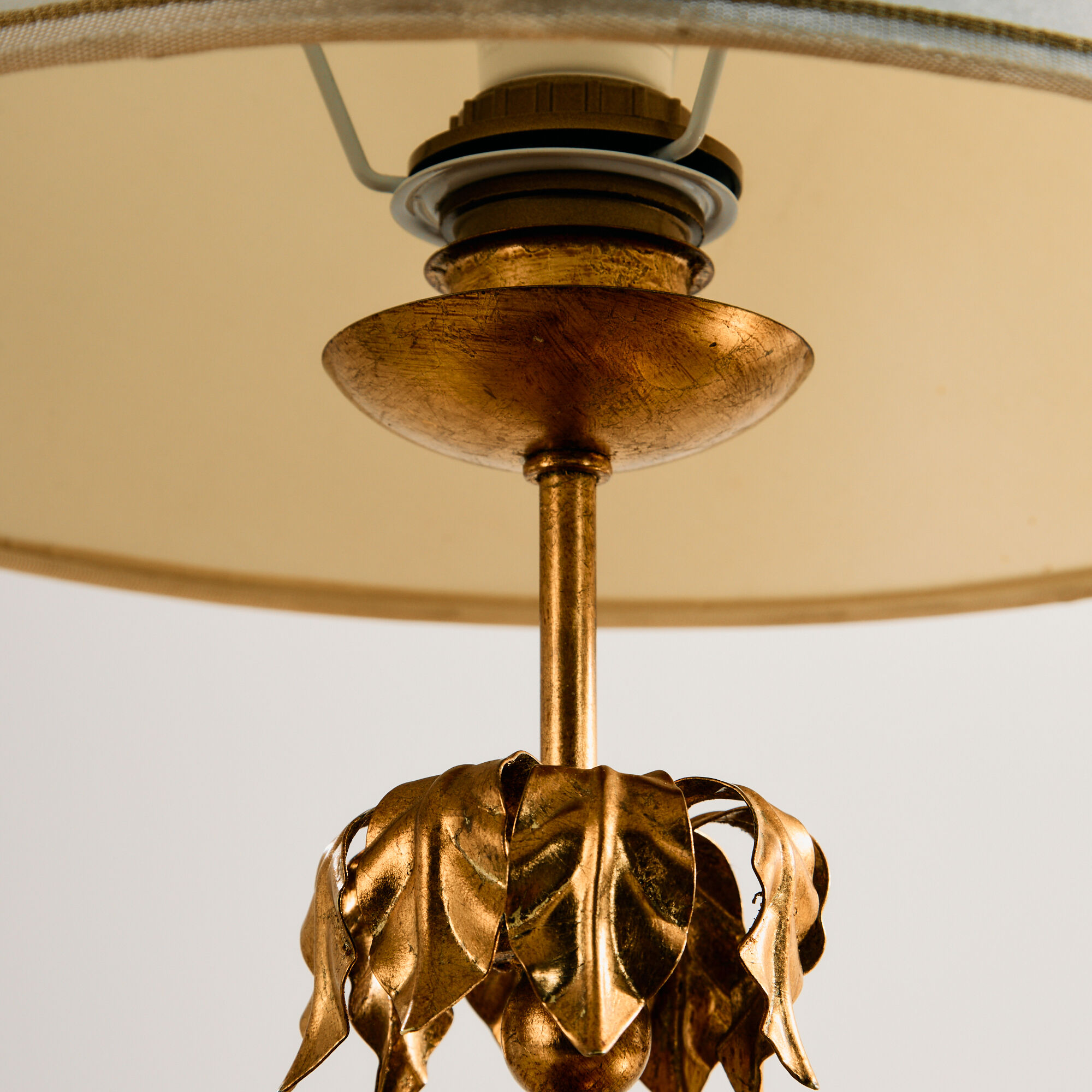 Gold-painted table lamp