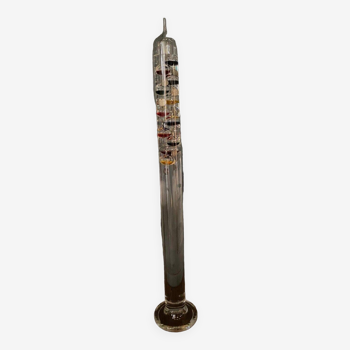 Grand thermomètre 1980 en verre soufflé 110 cm