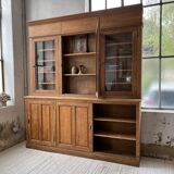 Oak showcase bookcase