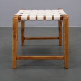 Jan Vaněk mid-century oak stool, Czechoslovakia, 1950s