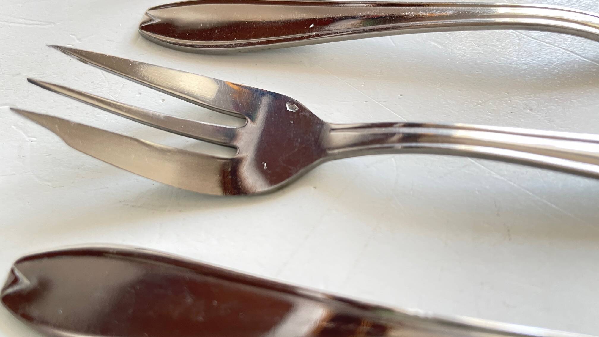 12 Fourchettes à DESSERT Inox Vintage