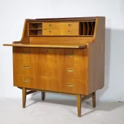 Bureau secrétaire danois en teck, années 1960