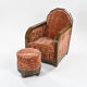 Art Deco work - armchair & ottoman