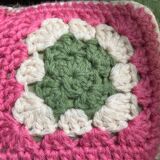70s crochet cushion
