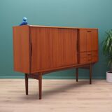 Buffet haut en teck, design danois, années 1960, production : Danemark