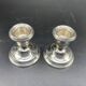 Pair of antique sterling silver candlesticks - English silversmith - 1934