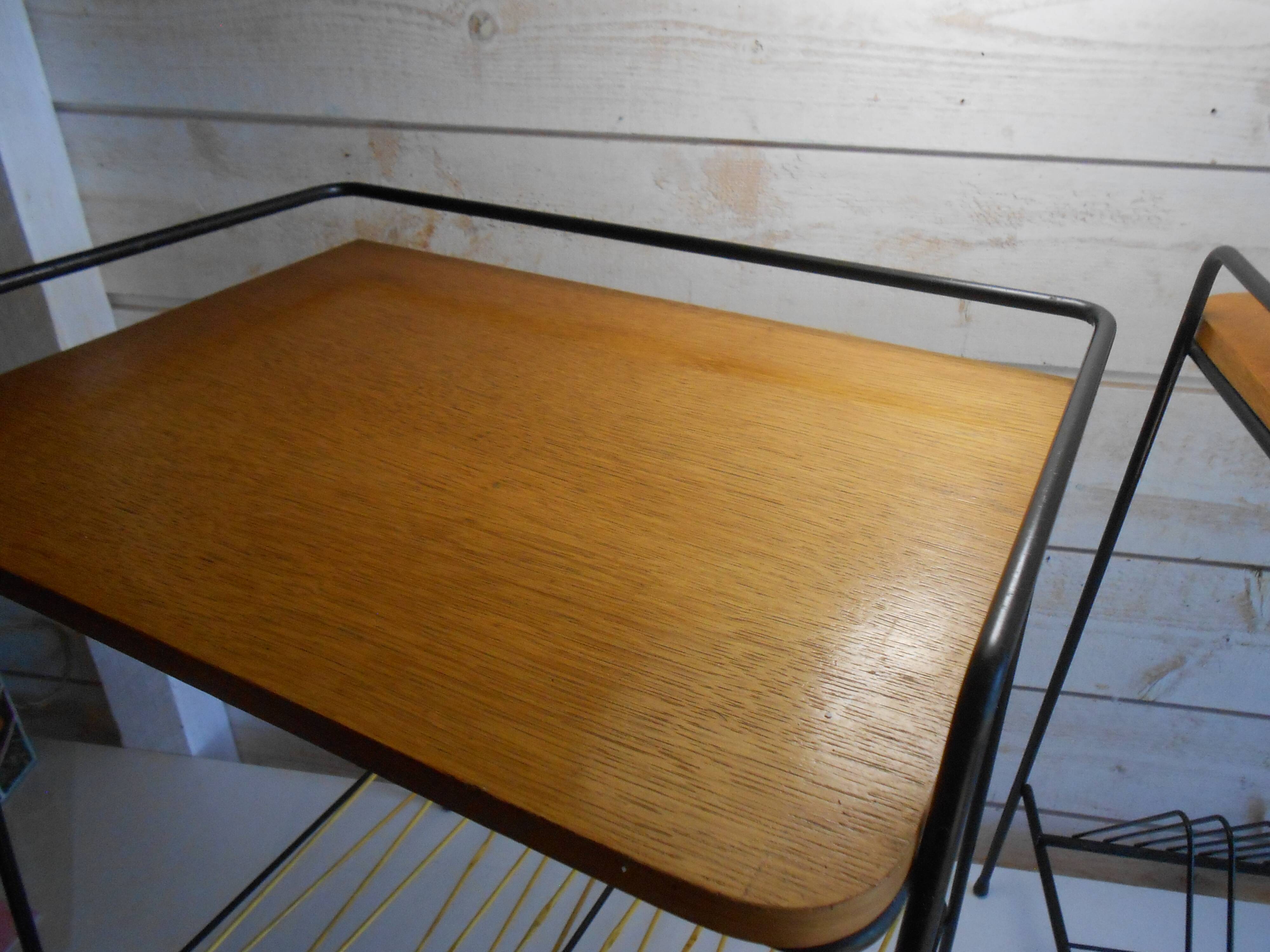 Bedside tables in scoubidou from the 50s, 60s