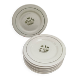 12 Terre de Fer Marmoz dessert plates