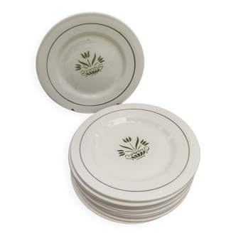 12 Terre de Fer Marmoz dessert plates