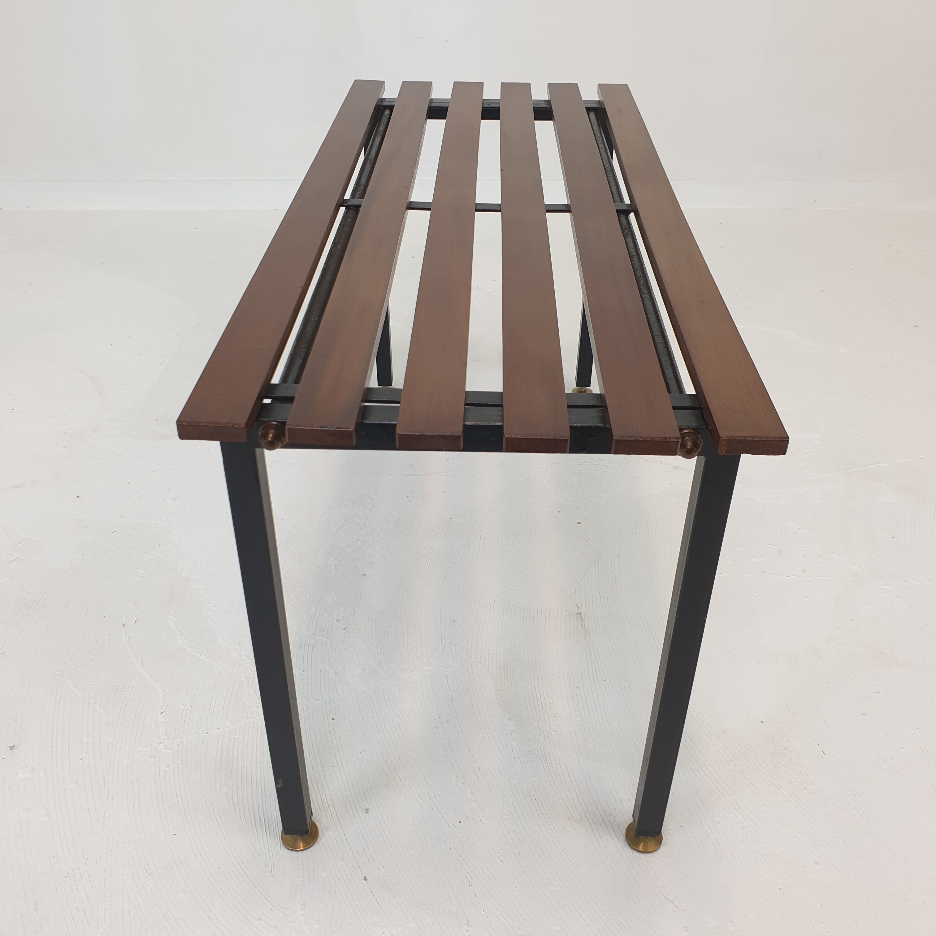 Bench in Teak with Brass Feet, Italy, 1950s