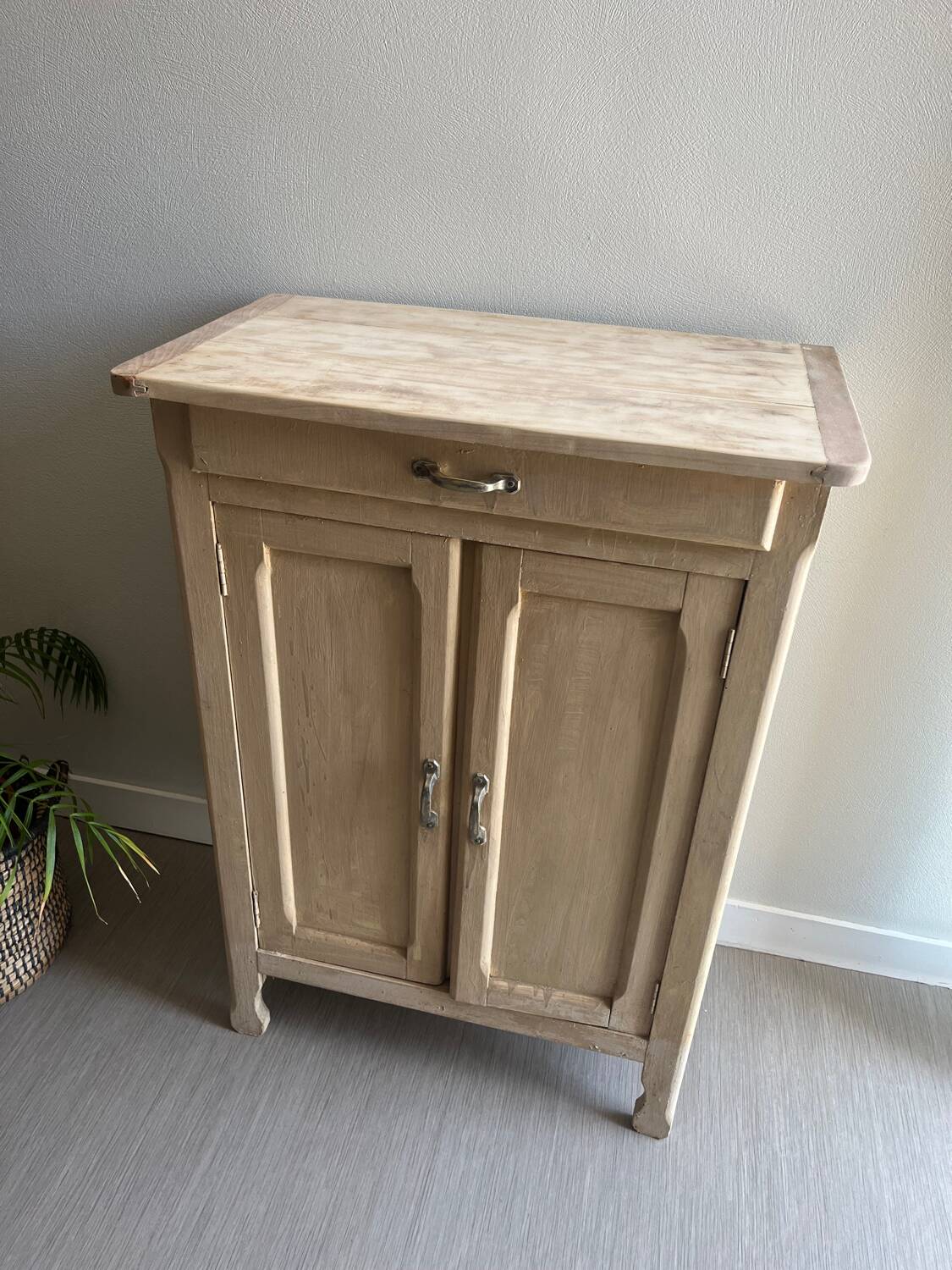 Antique Parisian buffet/jam cupboard in patinated wood