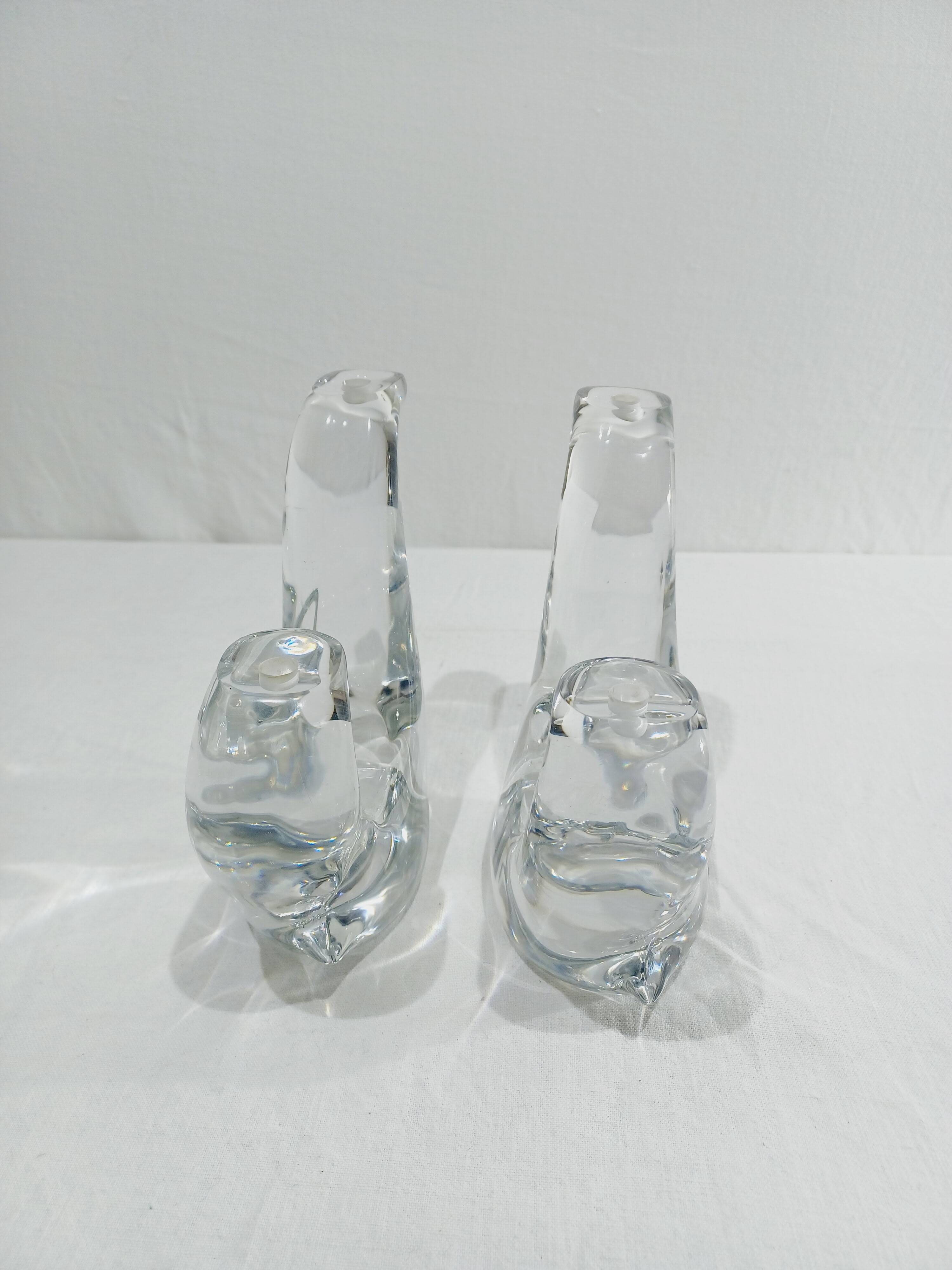 Pair of crystal candlesticks